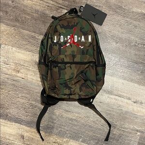 Jordan Green and Brown Camo Backpack